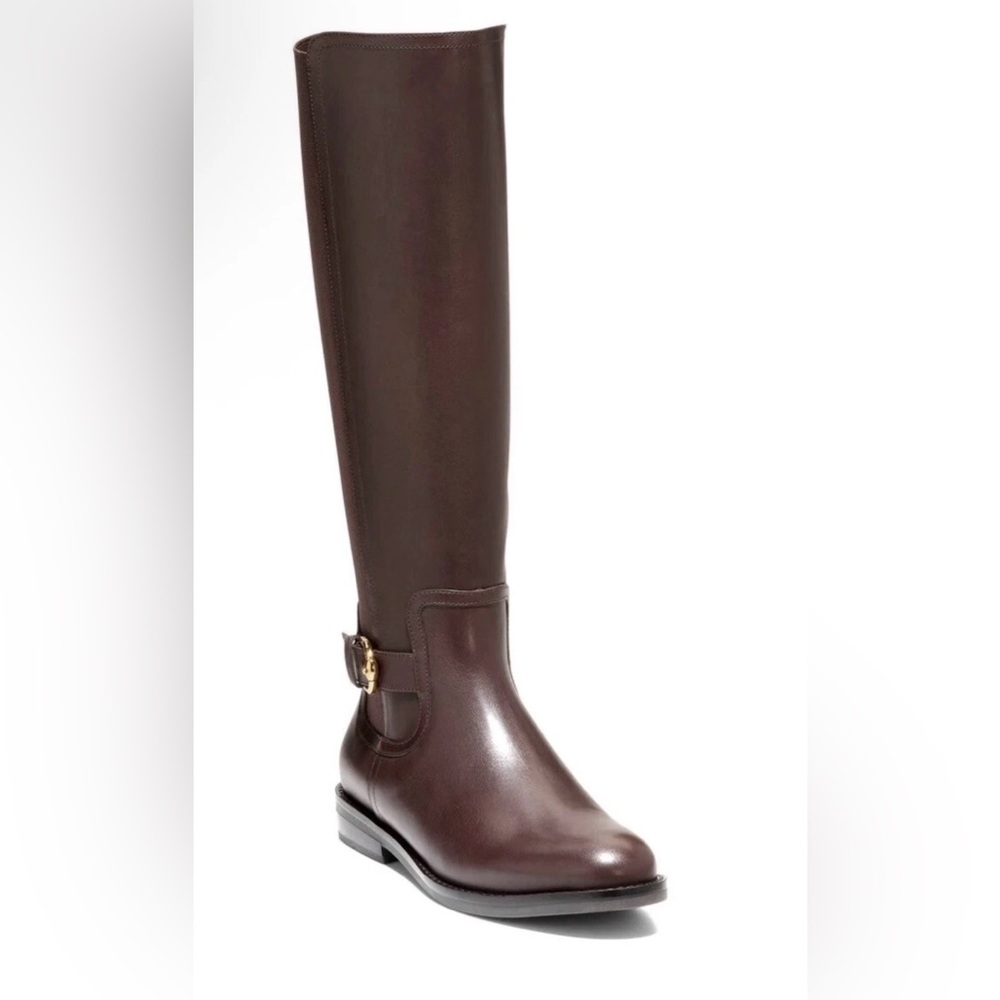 Elegant Brown Leather Knee-High Boots